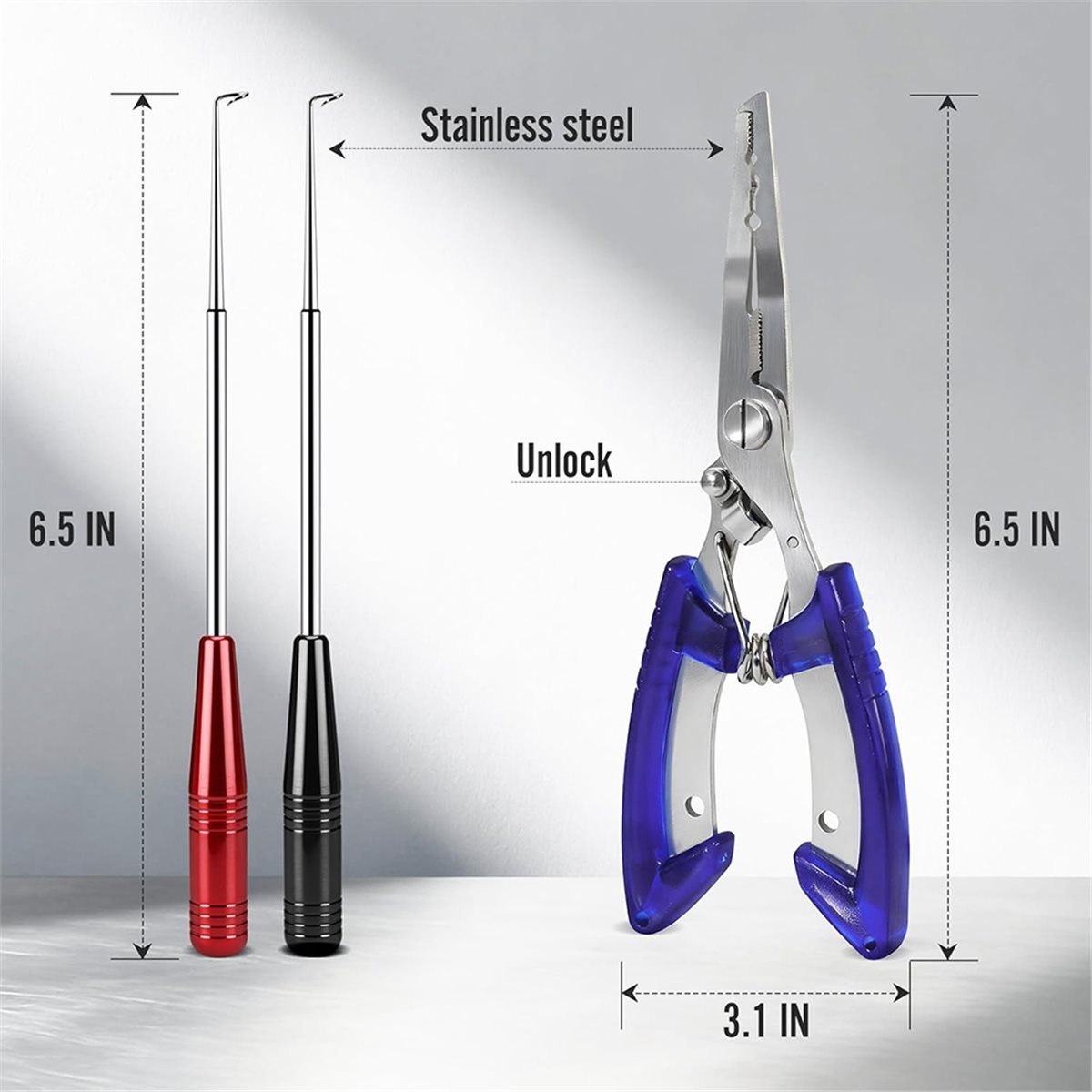 Fishing Hook Remover - T34C Angelhaken-Entferner-Set & Angelzangen-Kit - 2