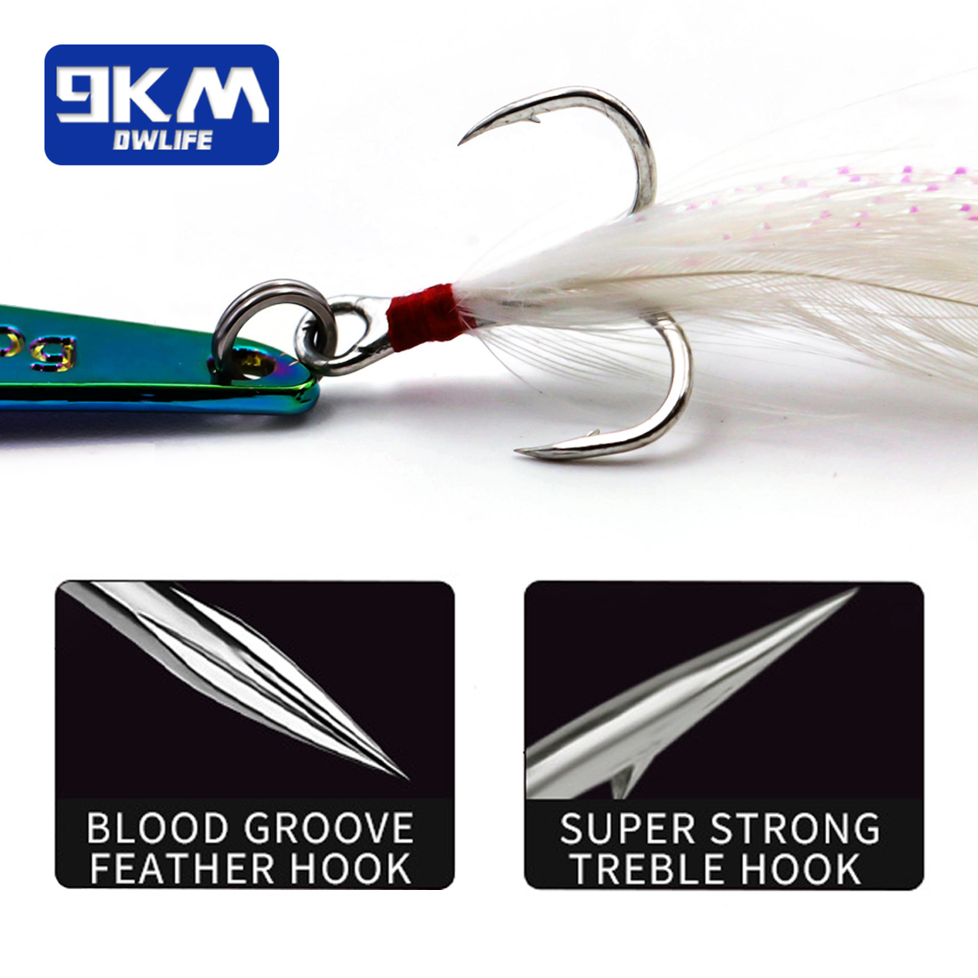 9KM 1PCS Metall Klinge Angeln  – Fishing Hook Treble Bewertung und Preis